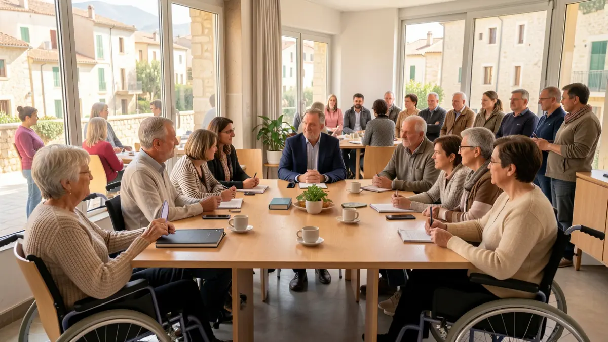 Generic image of a political meeting about disability.