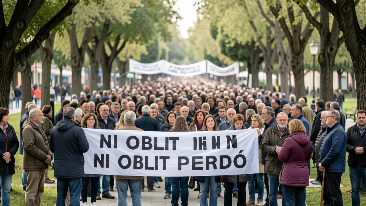 Imatge genèrica d'un acte de memòria per les víctimes de la gota freda a Catarroja.