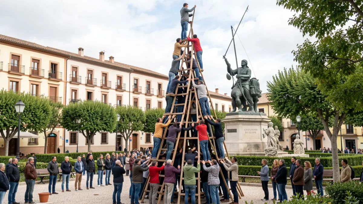 Imagen genérica de una torre humana en un parque de Catarroja.