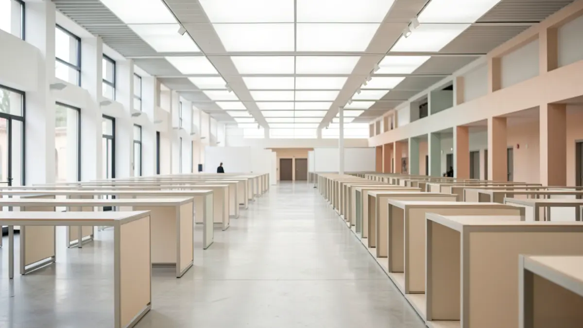 Generic image of a modern and spacious exhibition hall interior.
