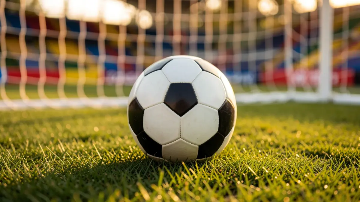 Imatge genèrica d'una pilota de futbol en un camp.