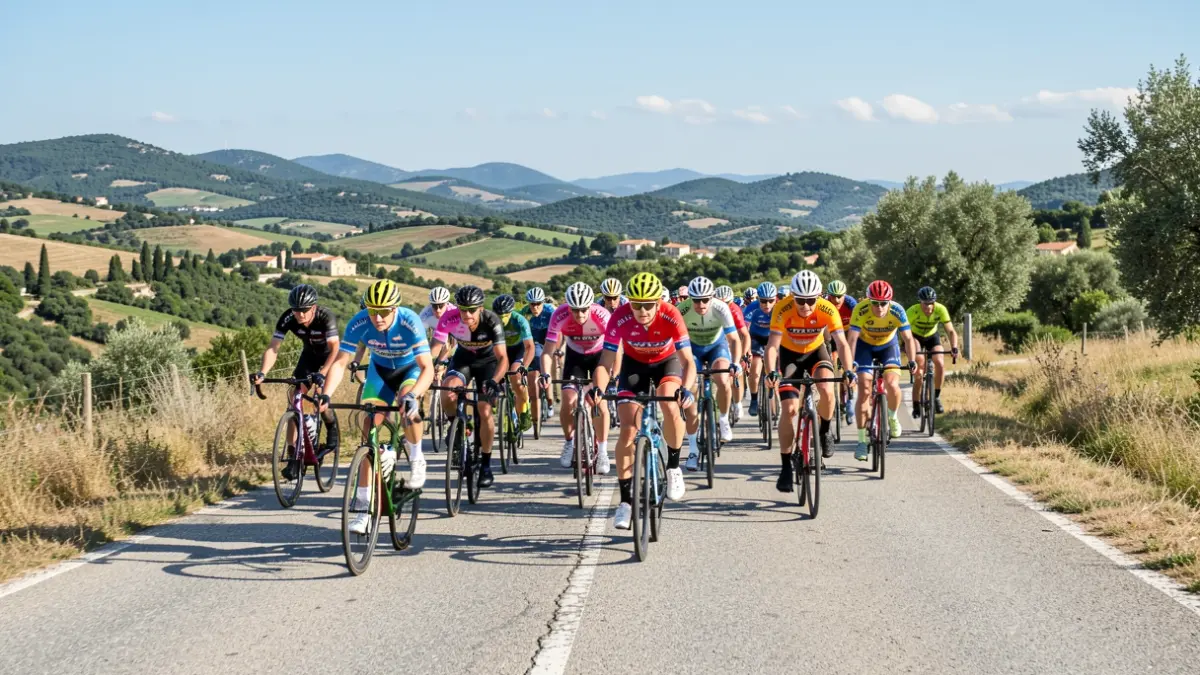 Imagen genérica de ciclistas compitiendo en una carrera.