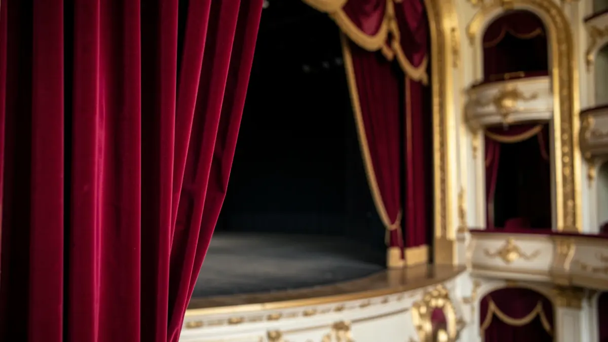 Generic image of an old opera curtain.