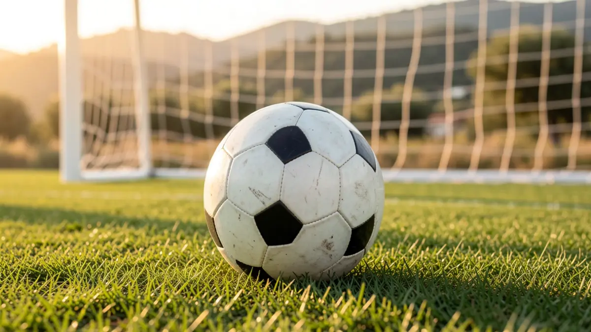 Imatge genèrica d'una pilota de futbol en un camp.