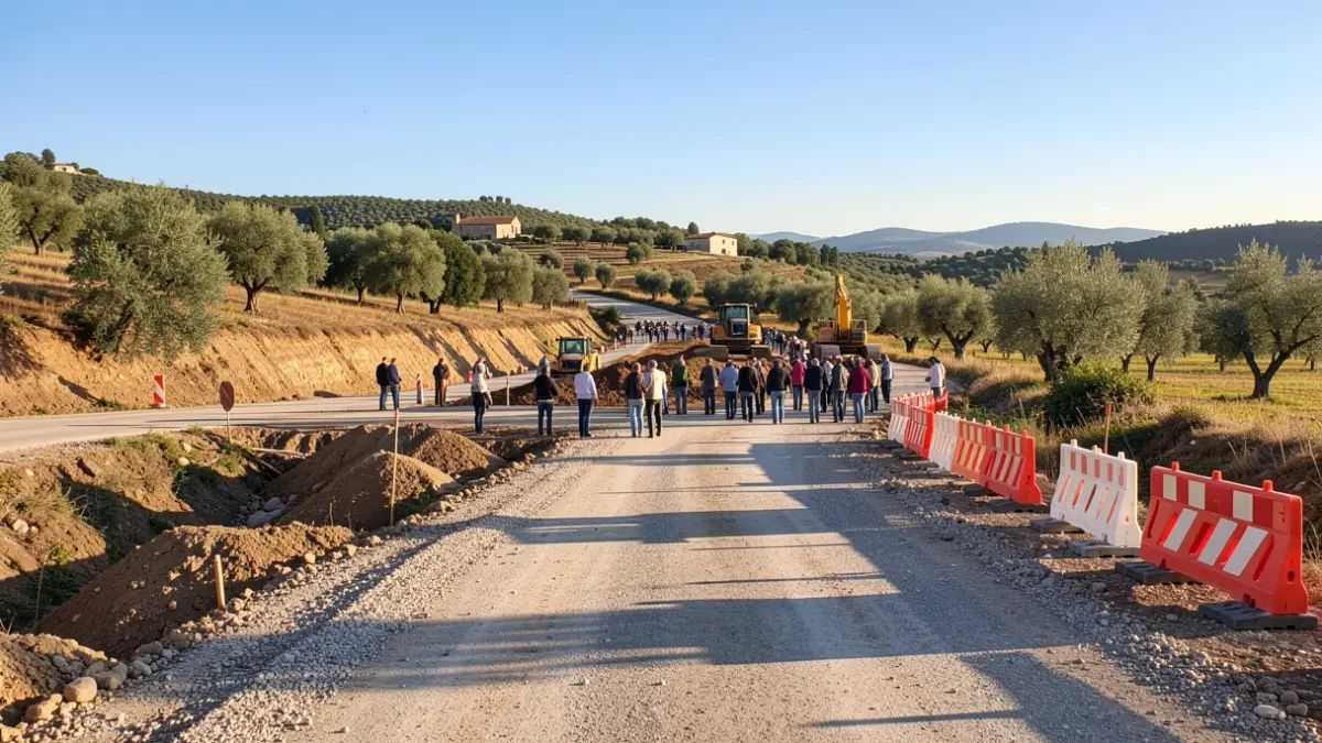 Imatge genèrica d'obres en un camí rural valencià.