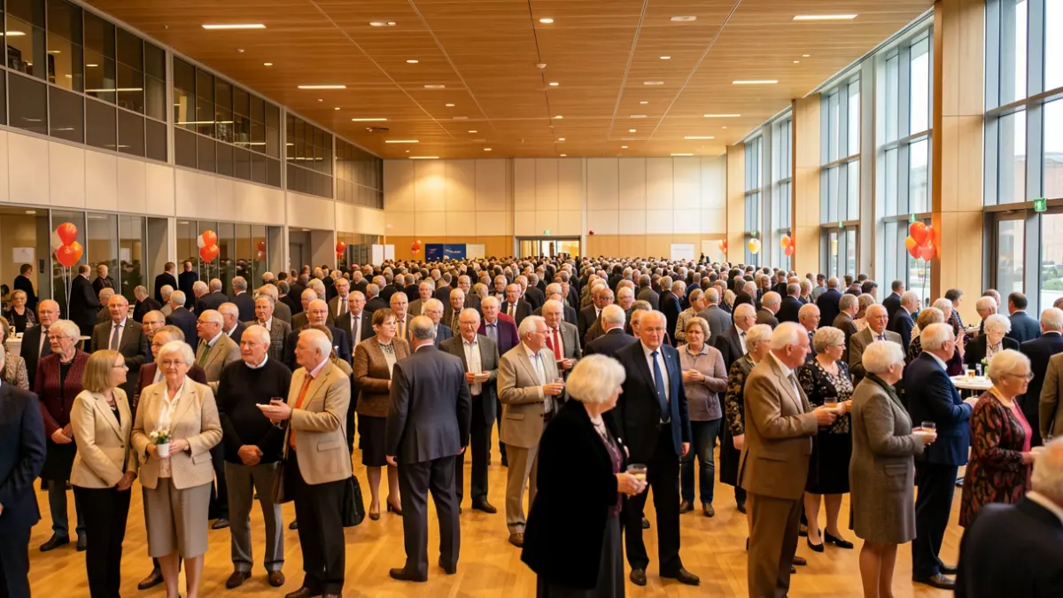 Generic image of elderly people participating in a social event.