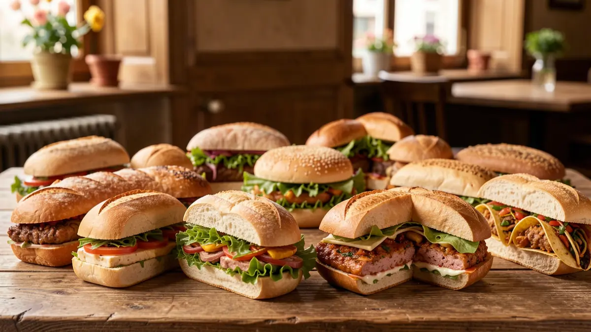 Generic image of various Paquito sandwiches with different styles.