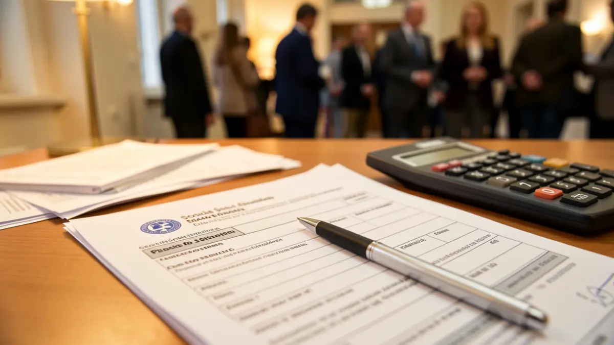 Generic image of a Social Security pension application form.