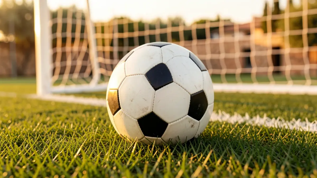 Generic image of a soccer ball on a field.