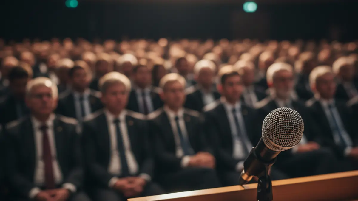Generic image of a microphone on a podium, symbolizing public statements or negotiations.
