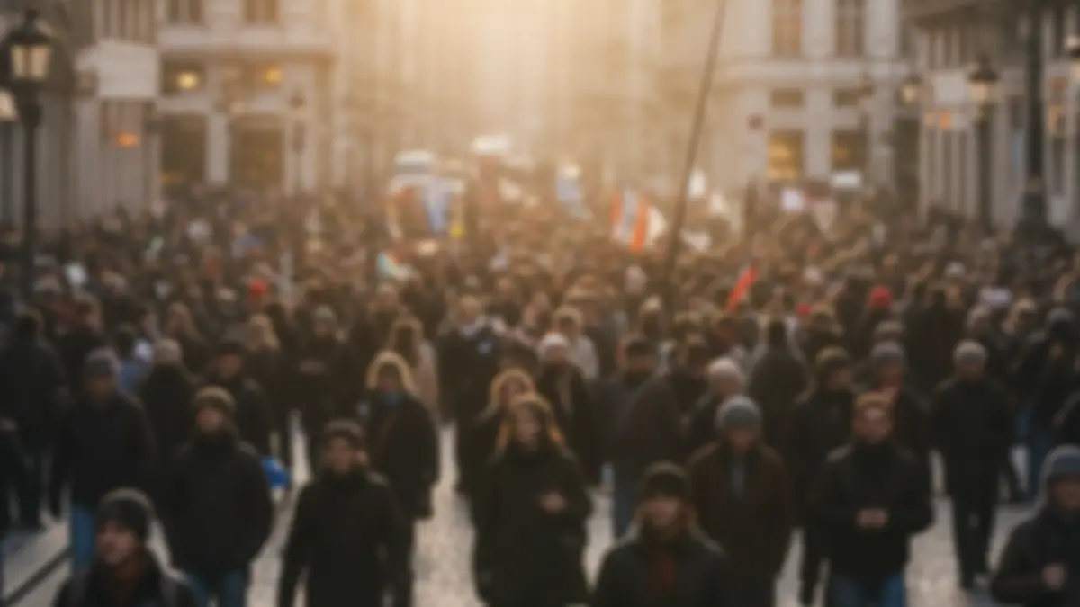 Generic image of a teachers' protest in a city street.