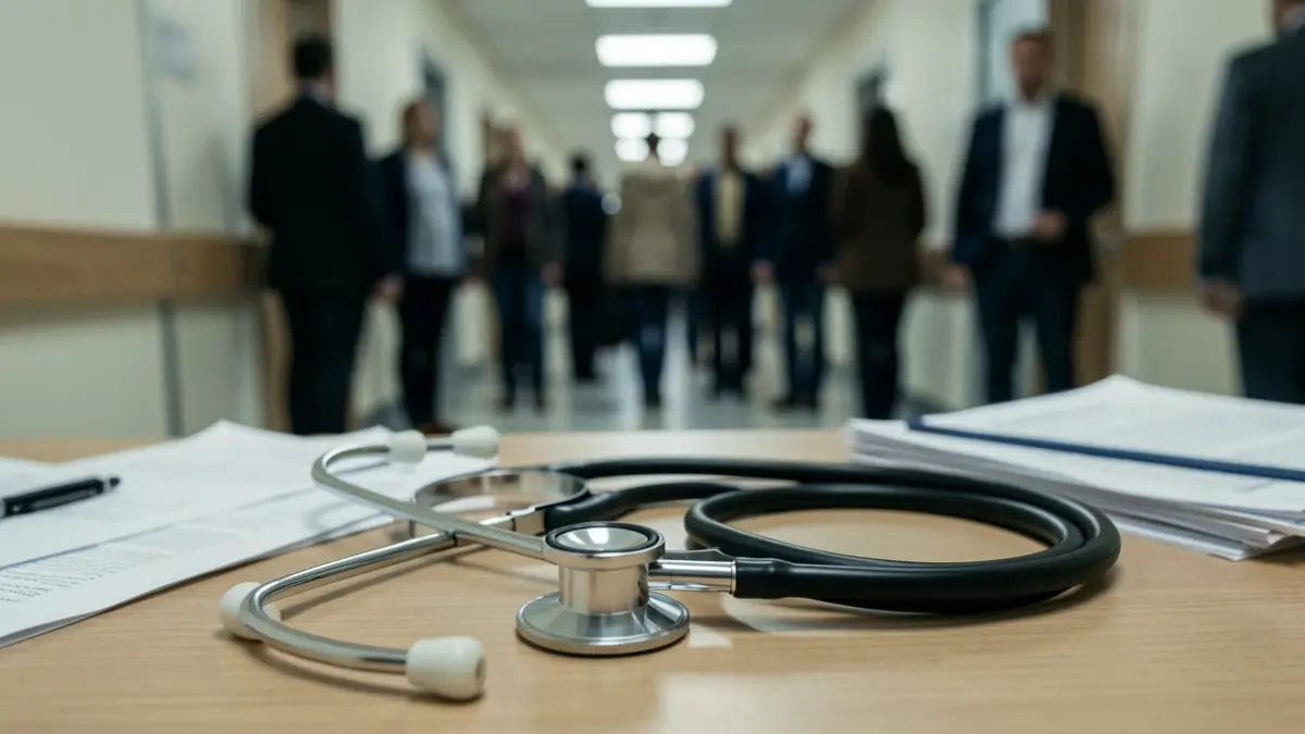 Generic image of a stethoscope on papers, symbolizing the medical strike.