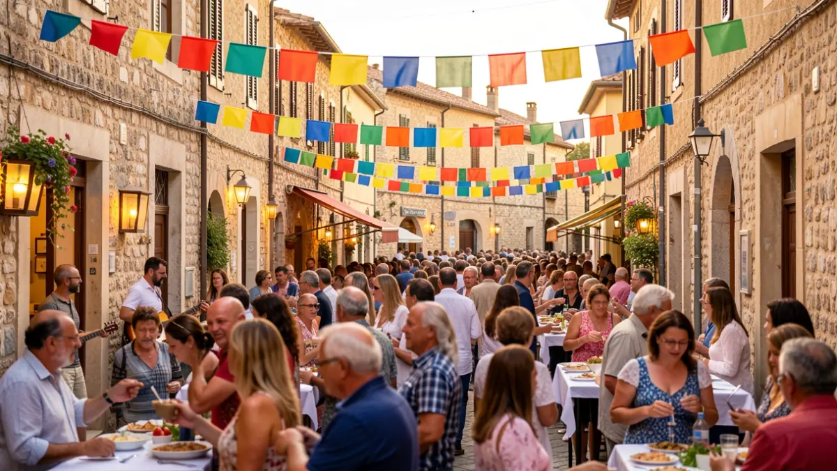 Imatge genèrica d'una festa popular en un poble mediterrani amb ambient festiu.