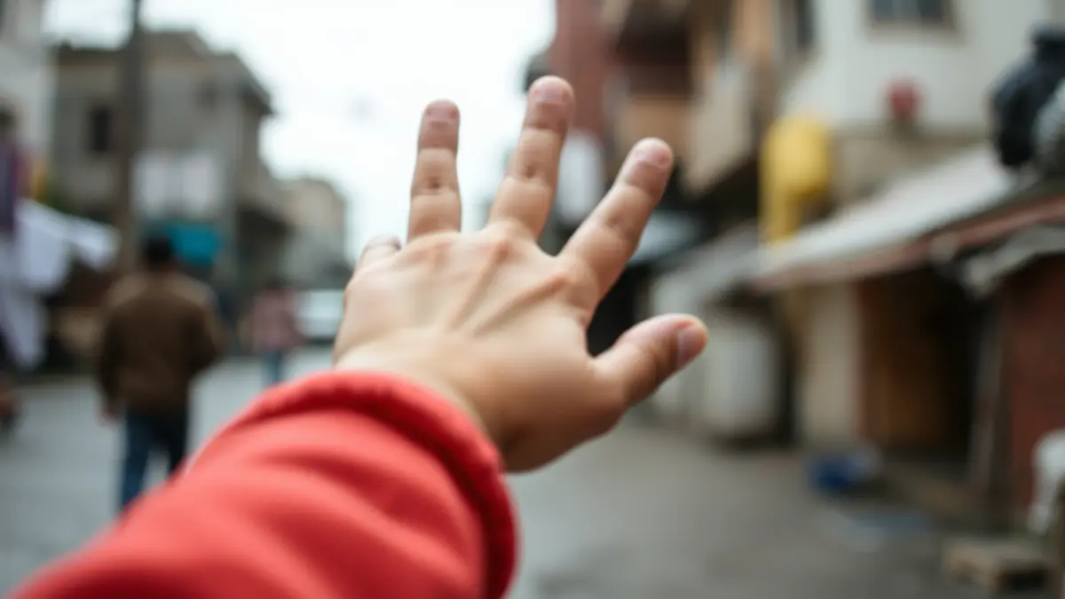 Generic image of a child's hand conveying vulnerability and social challenge.