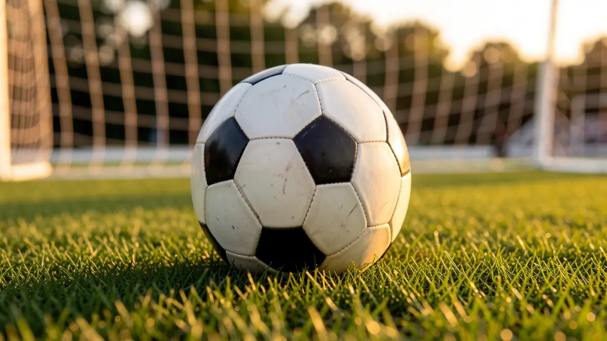 Generic image of a soccer ball on a stadium pitch.