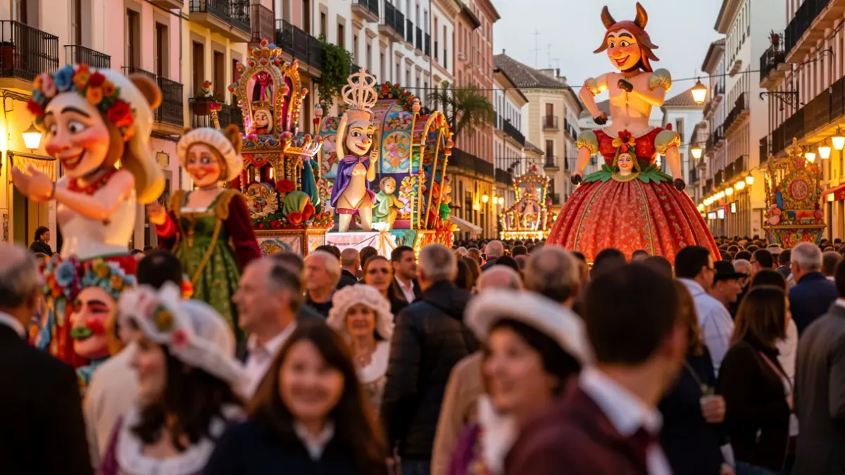 Imatge genèrica de la festa de les Falles a València amb gent i decoracions.