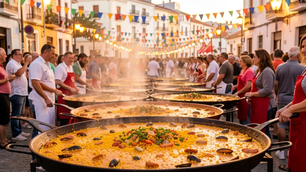 Imatge genèrica d'un concurs de paelles durant les festes de les Fogueres d'Alacant.