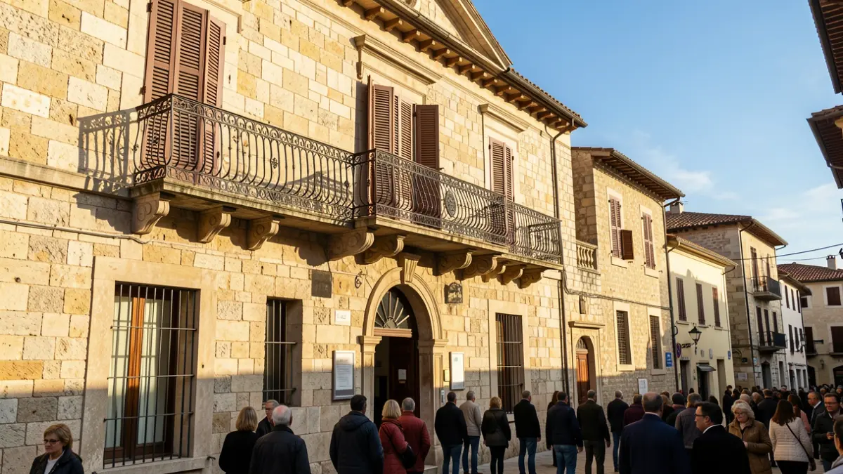 Generic image of a municipal building with Mediterranean architecture.