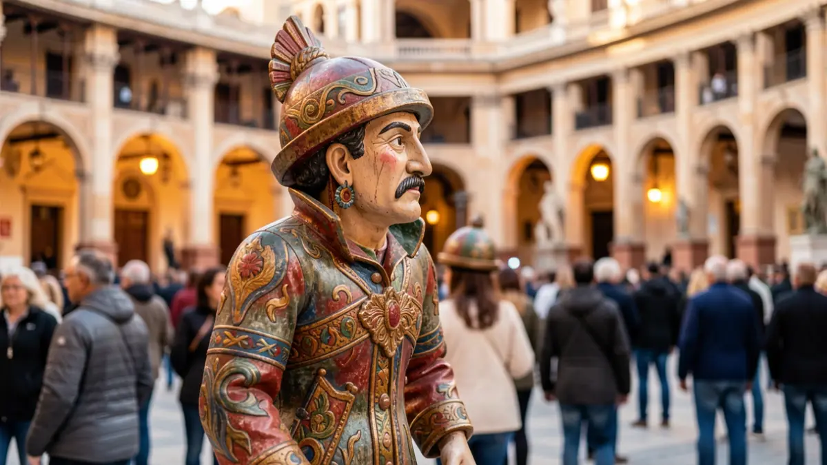 Imagen de un ninot de las Hogueras de Alicante en exposición.