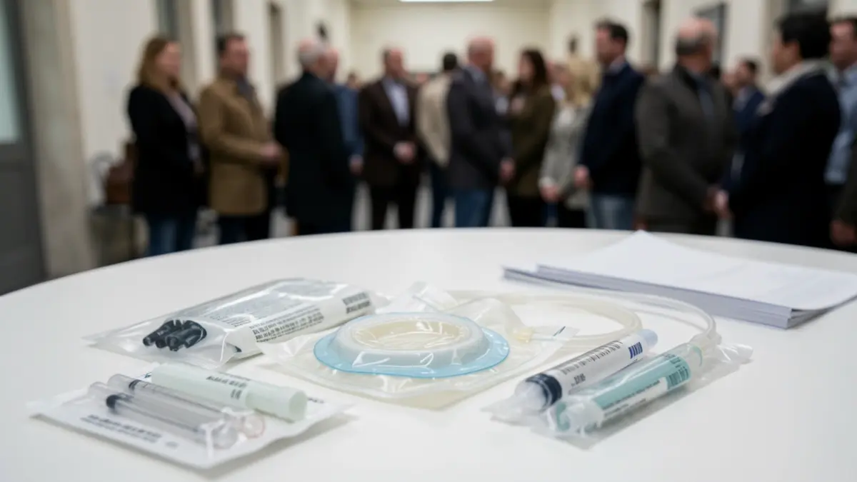 Imagen genérica de un dispositivo médico para pacientes ostomizados.