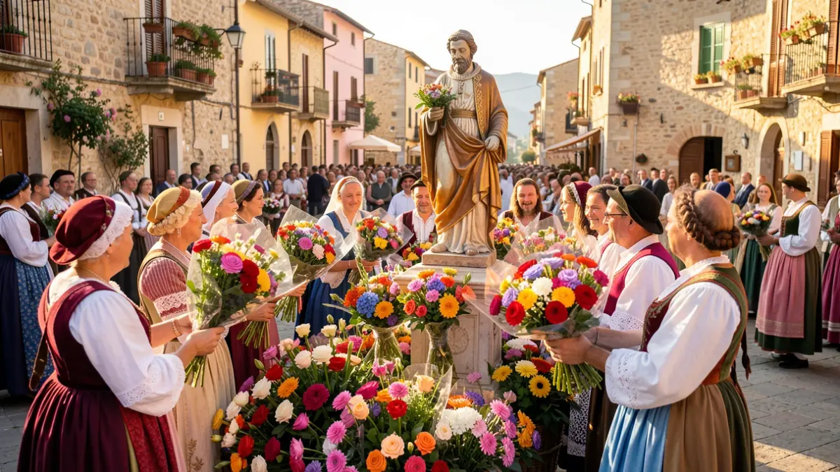 Imagen genérica de la ofrenda de flores a Sant Pasqual en Vila-real.