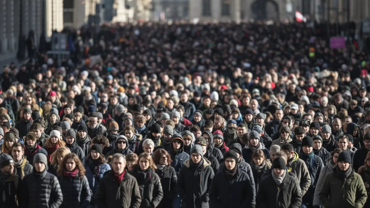Imagen genérica de una manifestación de docentes en una calle de la ciudad de València.