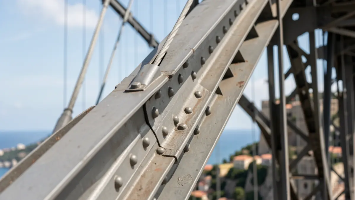 Imagen genérica de la detallada estructura metálica de un puente.