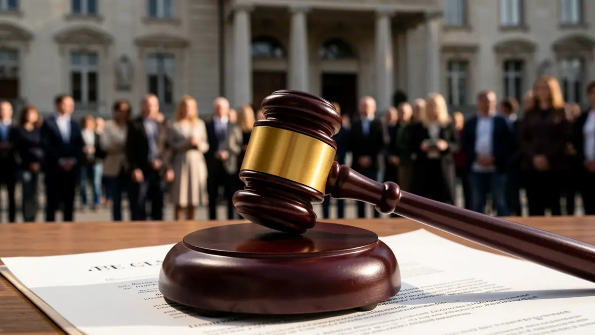 Generic image of a judge's gavel on legal documents.