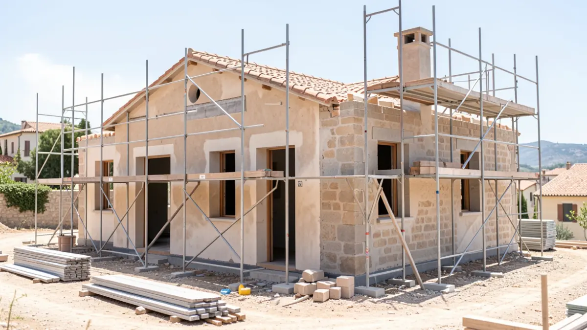 Construction work on a new kindergarten in Onda.