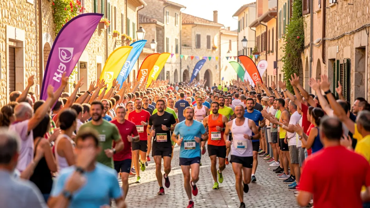 Generic image of a lively popular race in a Mediterranean town.