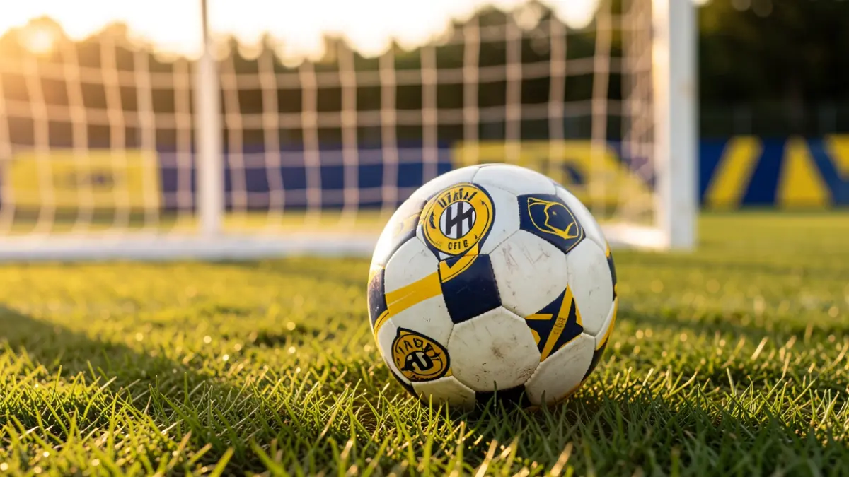 Imatge genèrica d'una pilota de futbol sobre gespa.