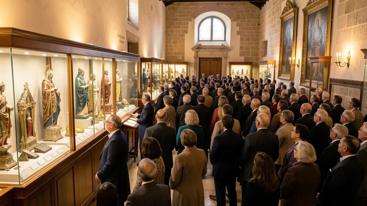 Imagen genérica de un museo con asistentes a una gala.