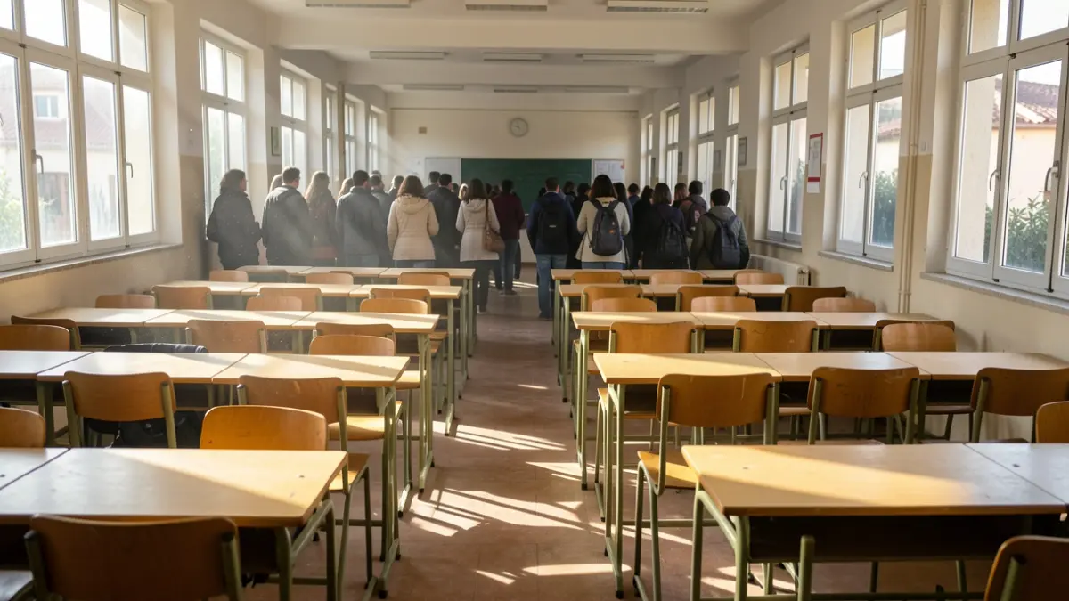 Imatge genèrica d'aules buides en un institut.
