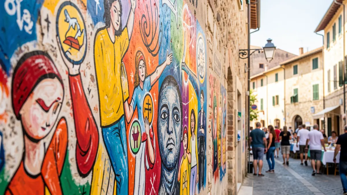 Imagen genérica de murales de arte urbano en una ciudad mediterránea.