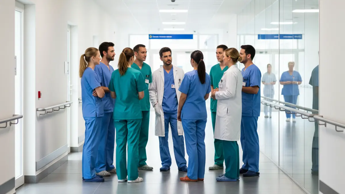 Imatge genèrica de professionals sanitaris en un hospital.