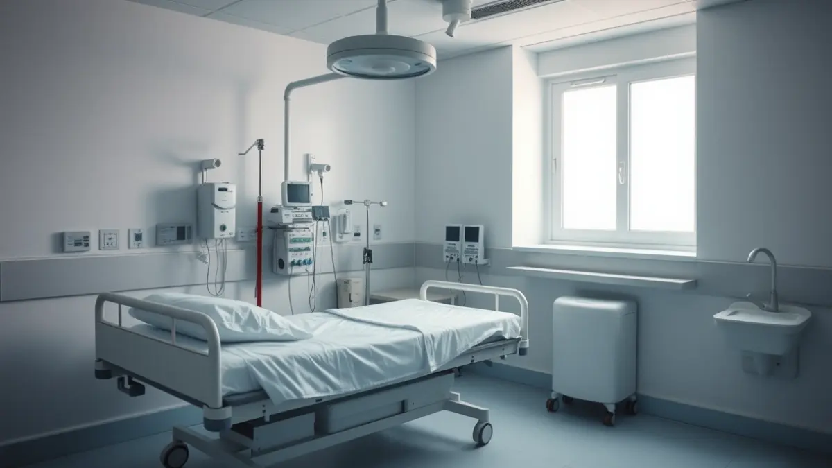 Imatge genèrica d'una habitació d'hospital en aïllament, amb equipament mèdic.