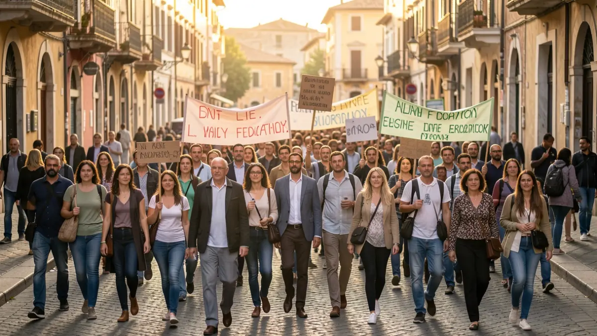 Generic image of a citizen demonstration in Valencia.