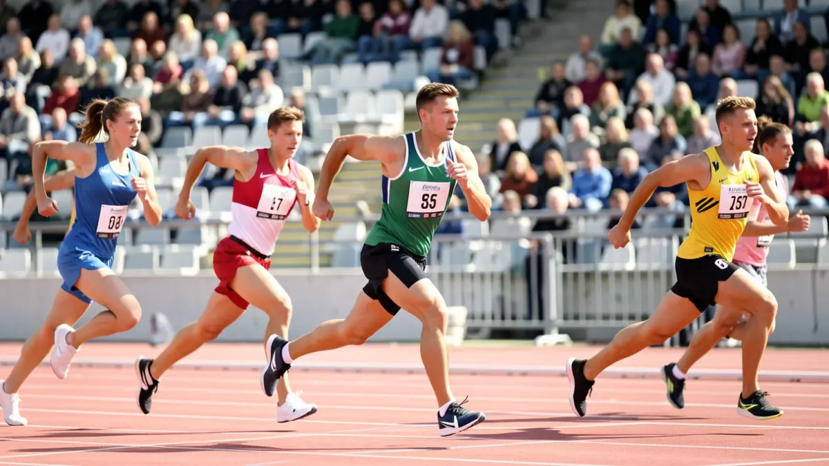 Imagen genérica de atletas compitiendo en una pista de atletismo.