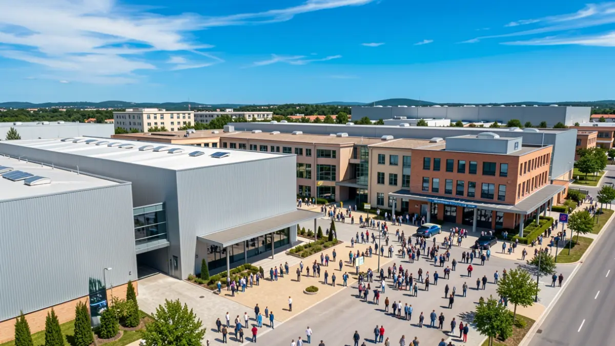 Generic image of a modern industrial complex in the Valencian Community.