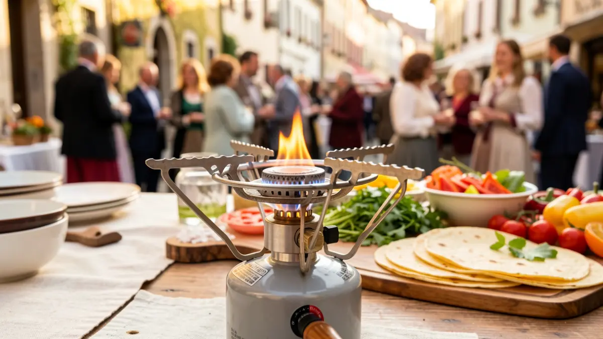 Generic image of a cooking stove used in a tortilla contest.
