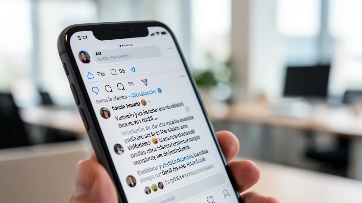 Generic image of a mobile phone displaying a mistranslated social media post.