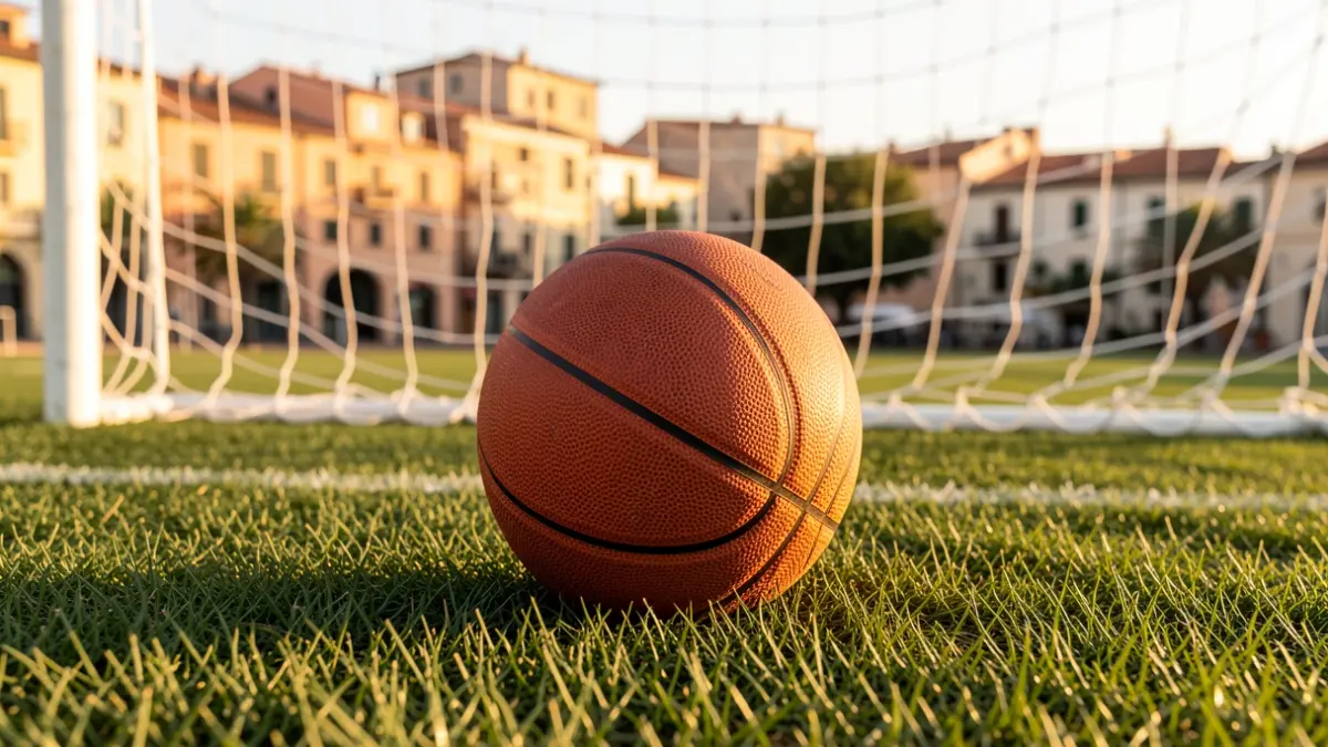 Generic image of a basketball on grass.