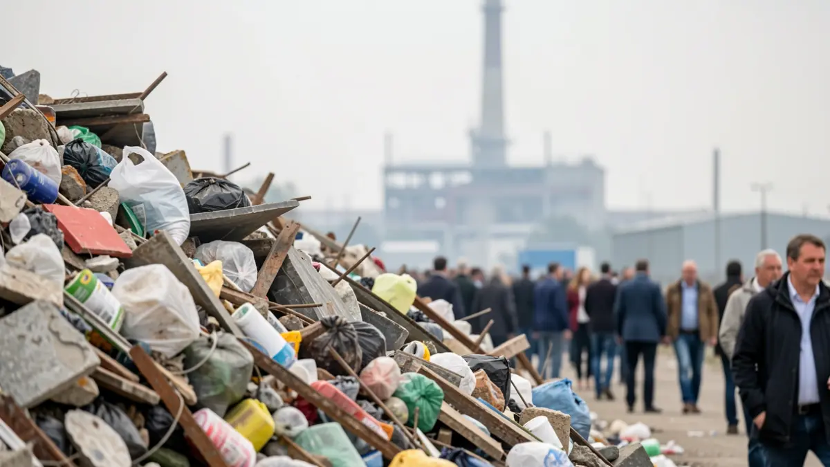 Imatge genèrica de residus de construcció i demolicions (RCD) acumulats.