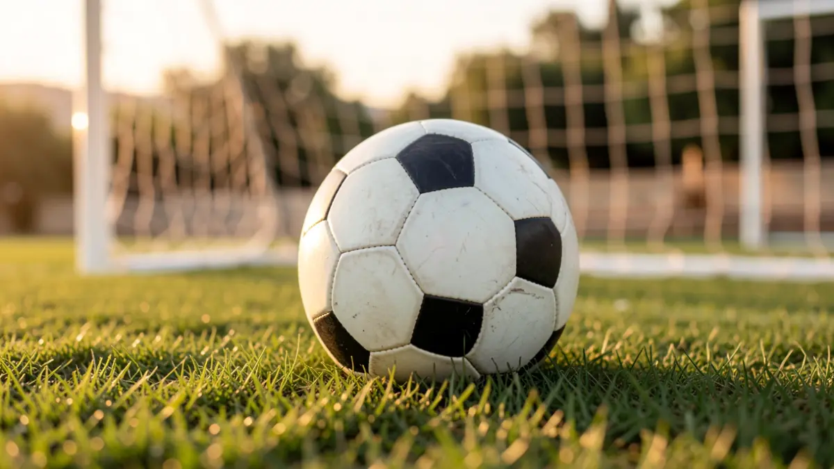 Imatge genèrica d'una pilota de futbol en un camp.