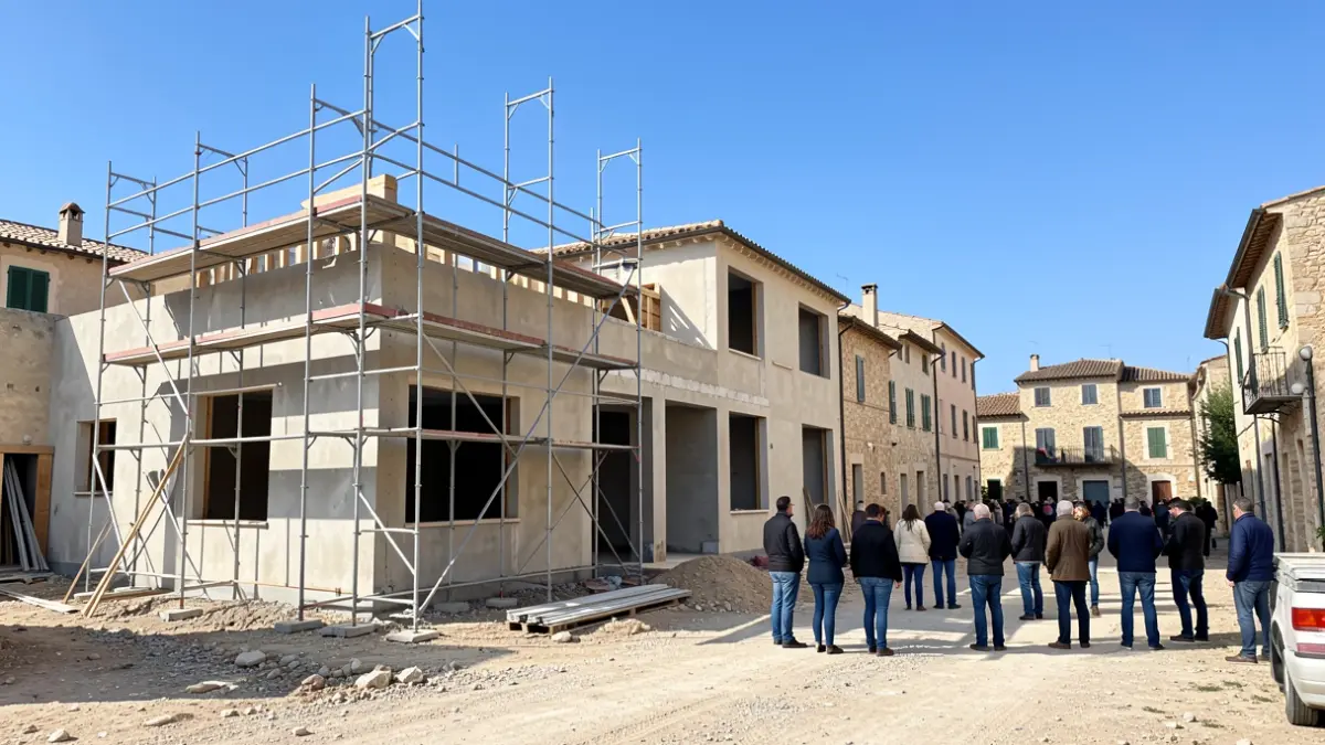 Imatge genèrica d'un centre educatiu en construcció.