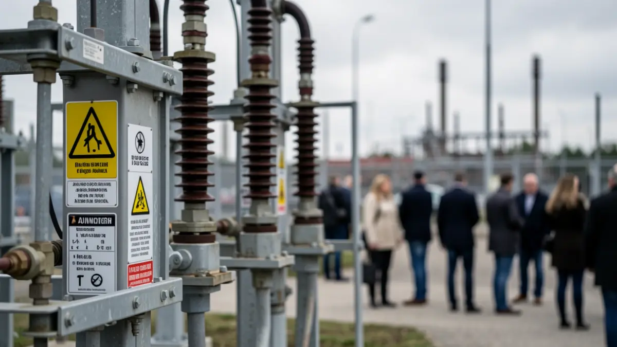 Imatge genèrica d'una subestació elèctrica.