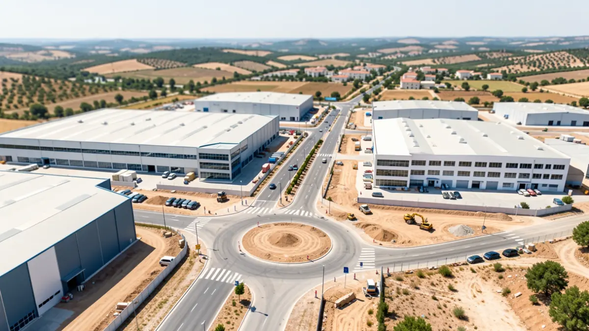 Generic image of an industrial area with improvement works.