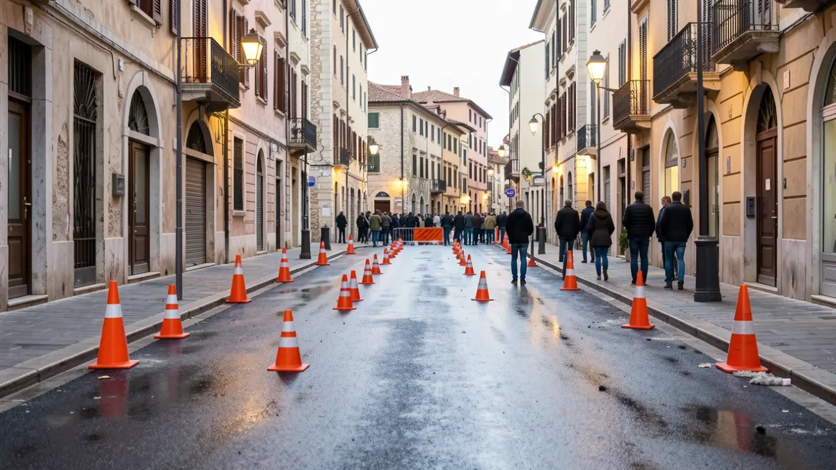 Generic image of construction on an urban street.