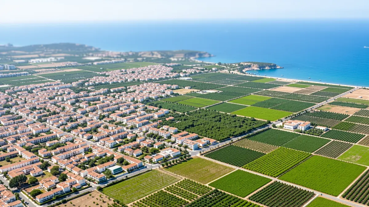 Vista aèria genèrica del municipi d'Alboraya amb zones urbanes i horta.