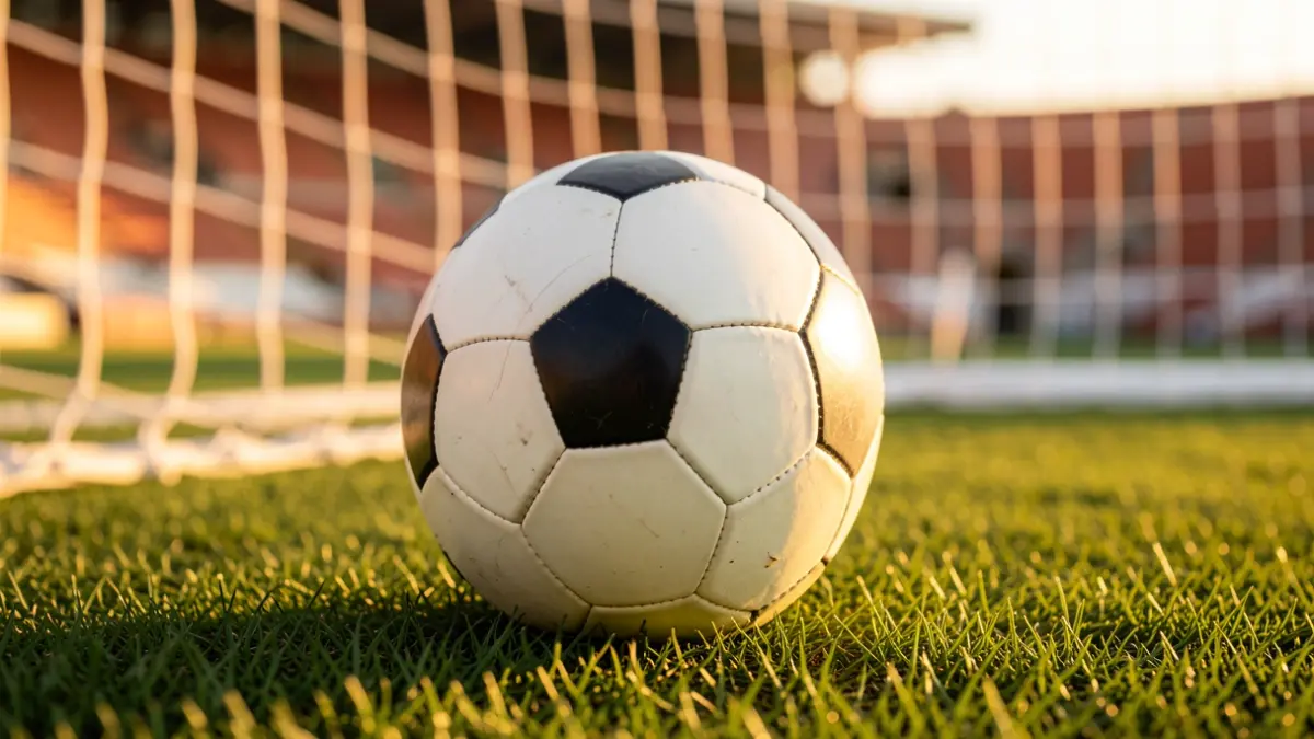 Imagen genérica de un balón de fútbol sobre el césped de un estadio.